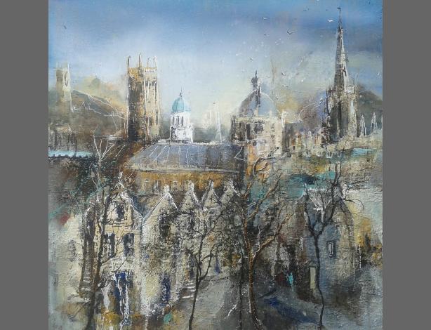 RooftopsofOxford60x60cmMixedmedia