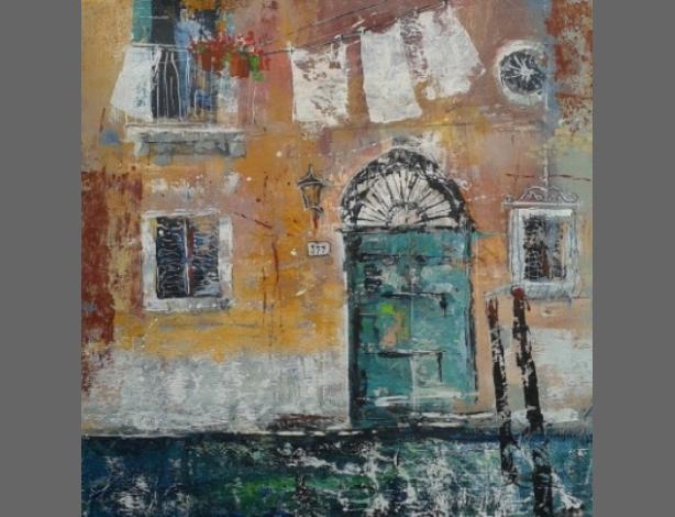 VenetianDoorway238x38cmMixedmedia